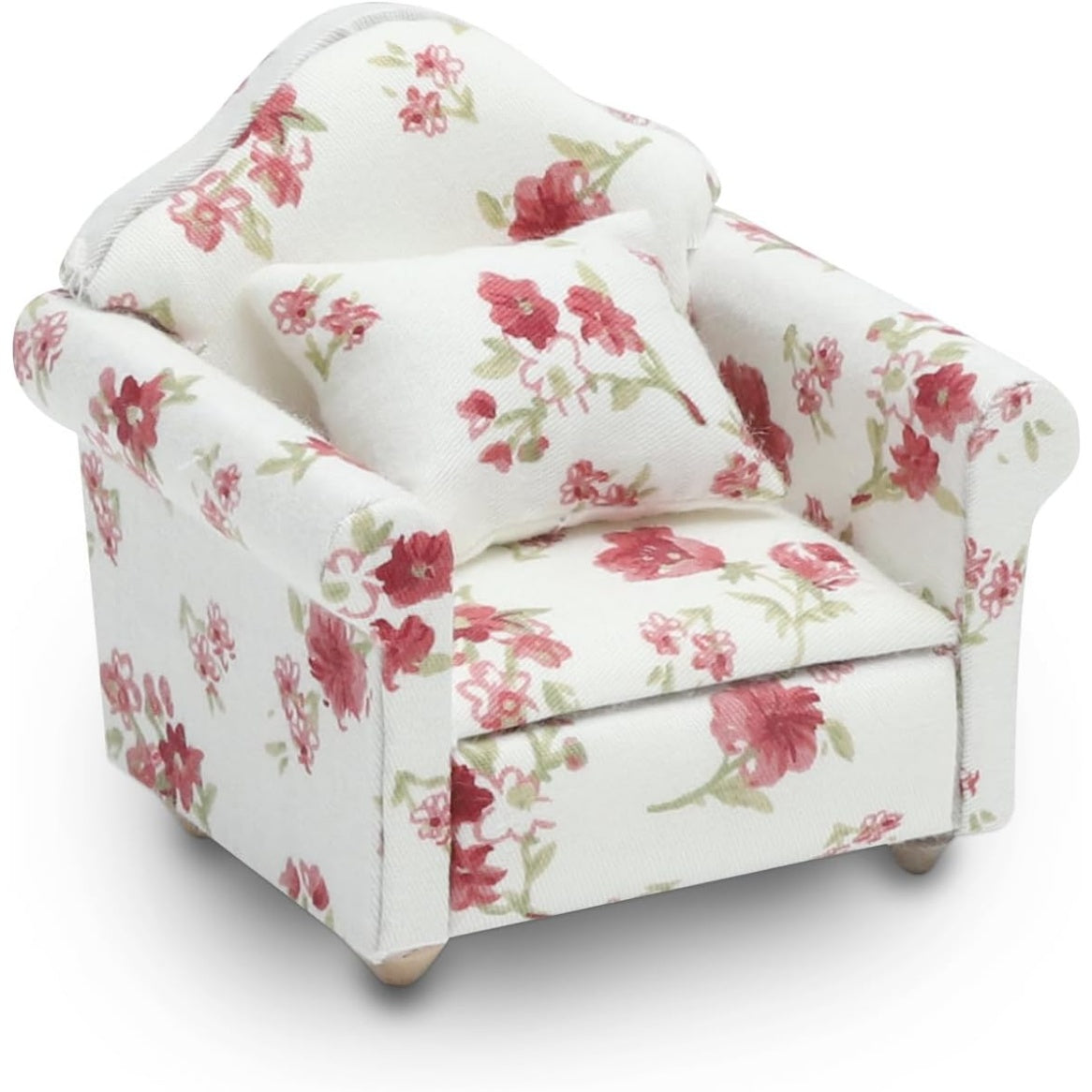Vintage Style Dollhouse Miniature Sofa and Armchair Set