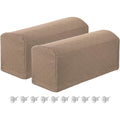 Set di 2 copribraccioli elasticizzati con motivo a rombi color cammello