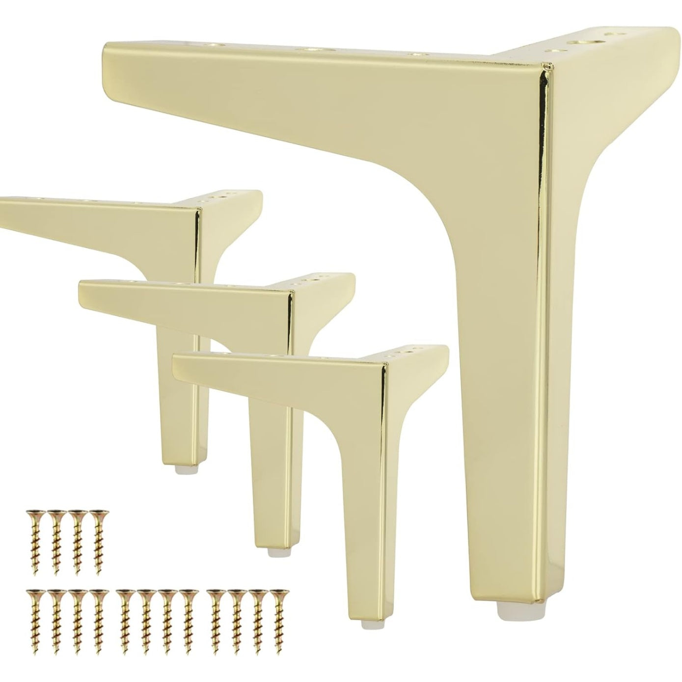 Gambe per Mobili in Metallo a Triangolo Set da 4 per Divani Poltrone Armadi e Credenze Design Moderno